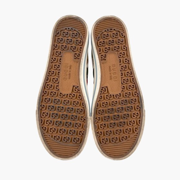 Gucci Tennis 1977 Low Top Sneakers Size 38.5 US 8.5 Beige GG Supreme Water Flora - Picture 12 of 14